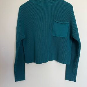 Teal Crew Neck 100% cotton Sweater